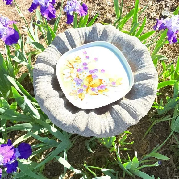 OOAK Hand painted signed Porcelain tray with blackberries vintage - Picture 3 of 10